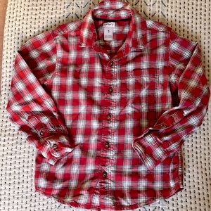 Carter’s boys button down plaid shirt size 5